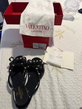 Valentino Rockstud Rubber Slipper